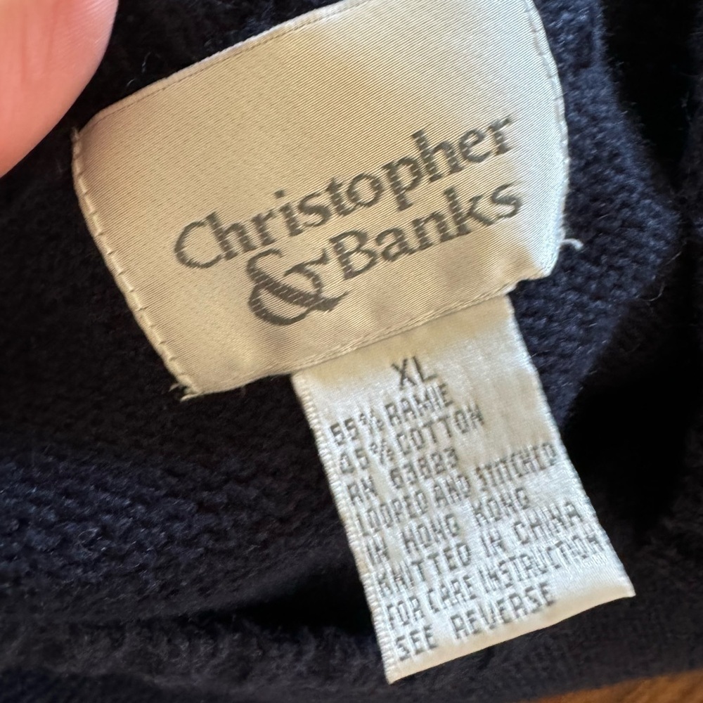 Vintage Christopher & Banks Patriot Bear Pullover Crewneck / shoulder pad / XLG - Picture 6 of 12